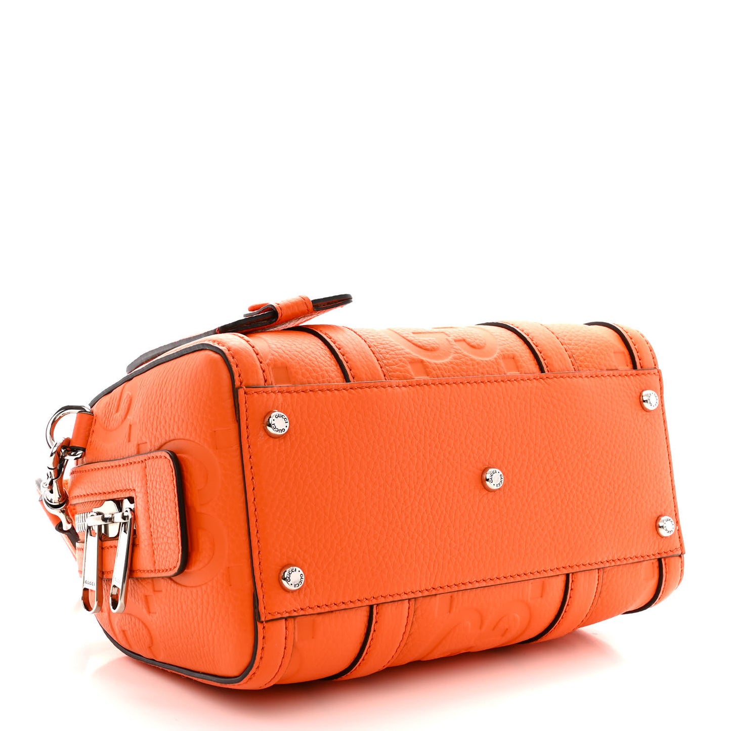 Piuma Calfskin Jumbo GG Embossed Mini Duffle Bag Good Orange