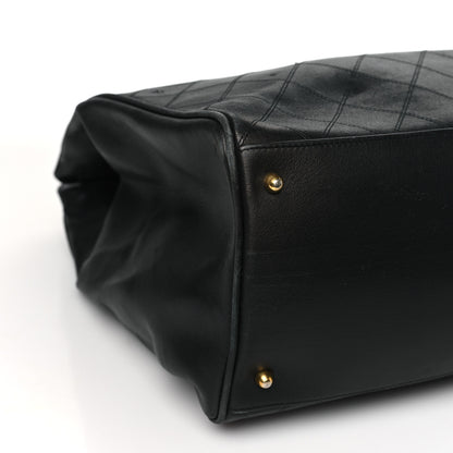 Chanel Calfskin Stitched XL Weekender Black 8 of 11
