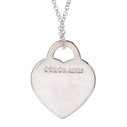 Tiffany Sterling Silver Small Return to Tiffany Heart Pendant Necklace 5 of 7