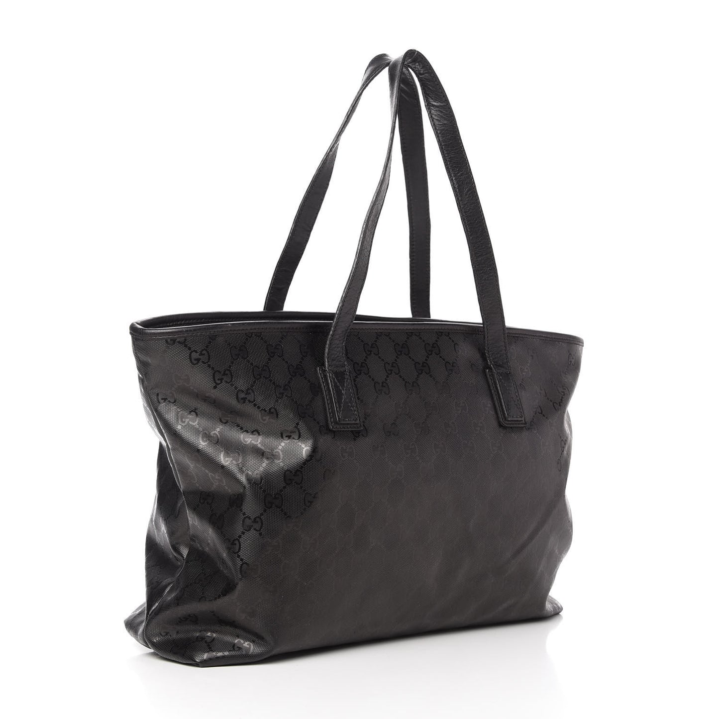Imprime Monogram Medium Zippered Shopping Tote Black