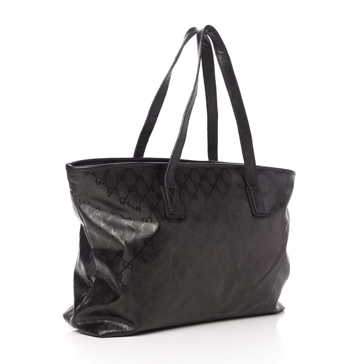 Gucci Imprime Monogram Medium Zippered Shopping Tote Black 3 of 12