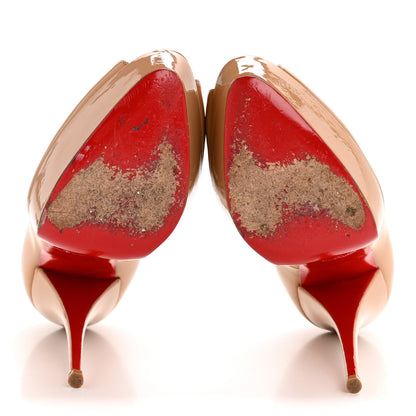 Christian Louboutin Patent Lady Peep 150 Pumps 36 Nude 38 Nude 6 of 8