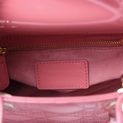Christian Dior Patent Cannage Mini Lady Dior Pink 5 of 8