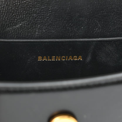 Balenciaga Shiny Box Calfskin Hourglass Top Handle Bag Mini Black 6 of 12
