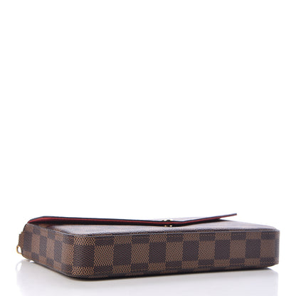 Louis Vuitton Damier Ebene Pochette Felicie Chain Wallet 4 of 13