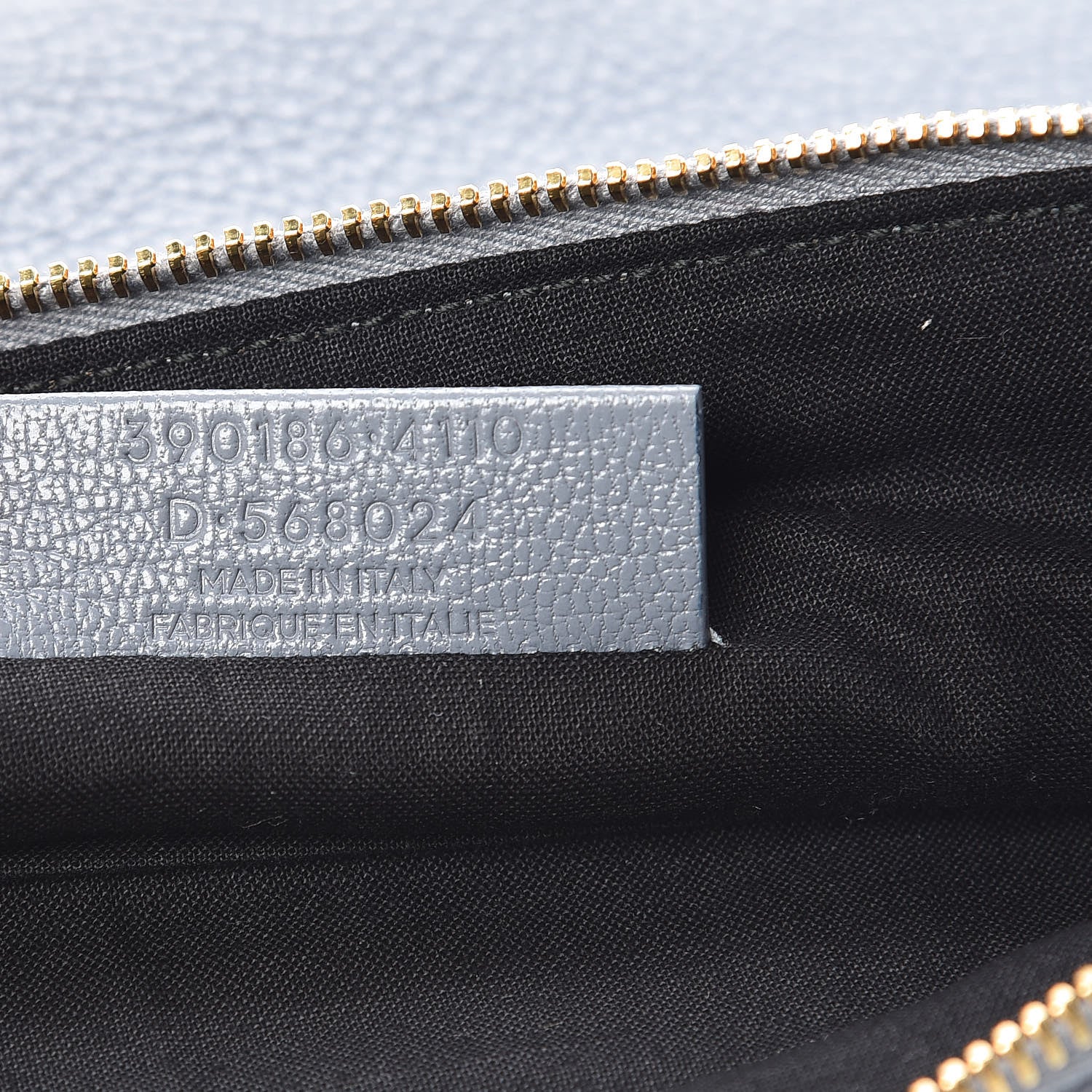 Balenciaga Chevre Gold Metallic Edge Hardware Pouch Bleu Acier 7 of 9