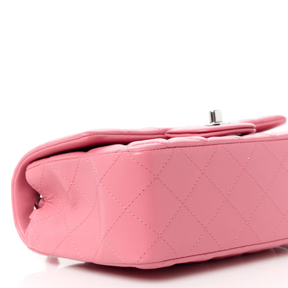 Chanel Lambskin Quilted Mini Rectangular Flap Pink 10 of 13