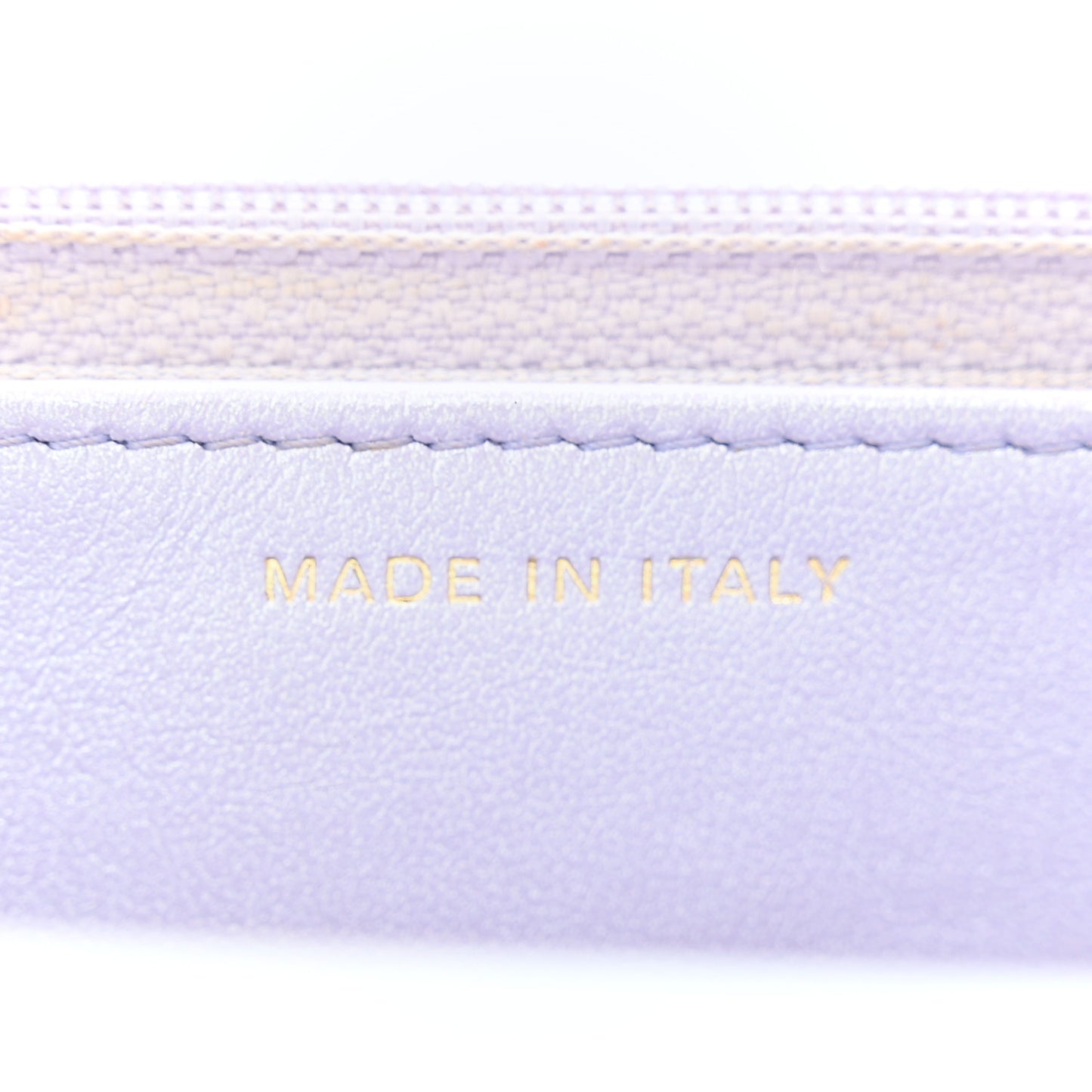 Iridescent Calfskin Quilted Chanel 19 Wallet On Chain WOC Light Purple