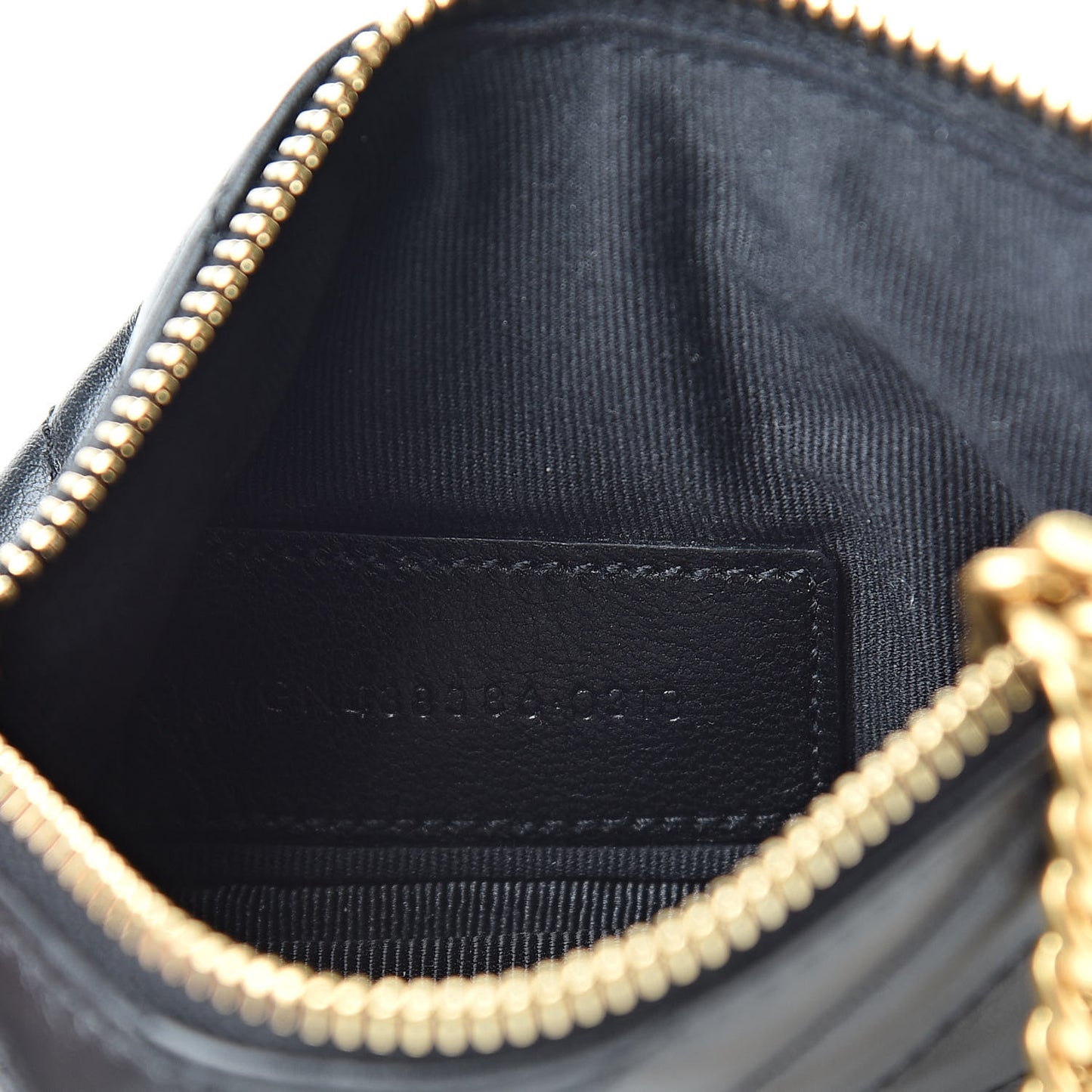Calfskin Matelasse Monogram Key Pouch Black