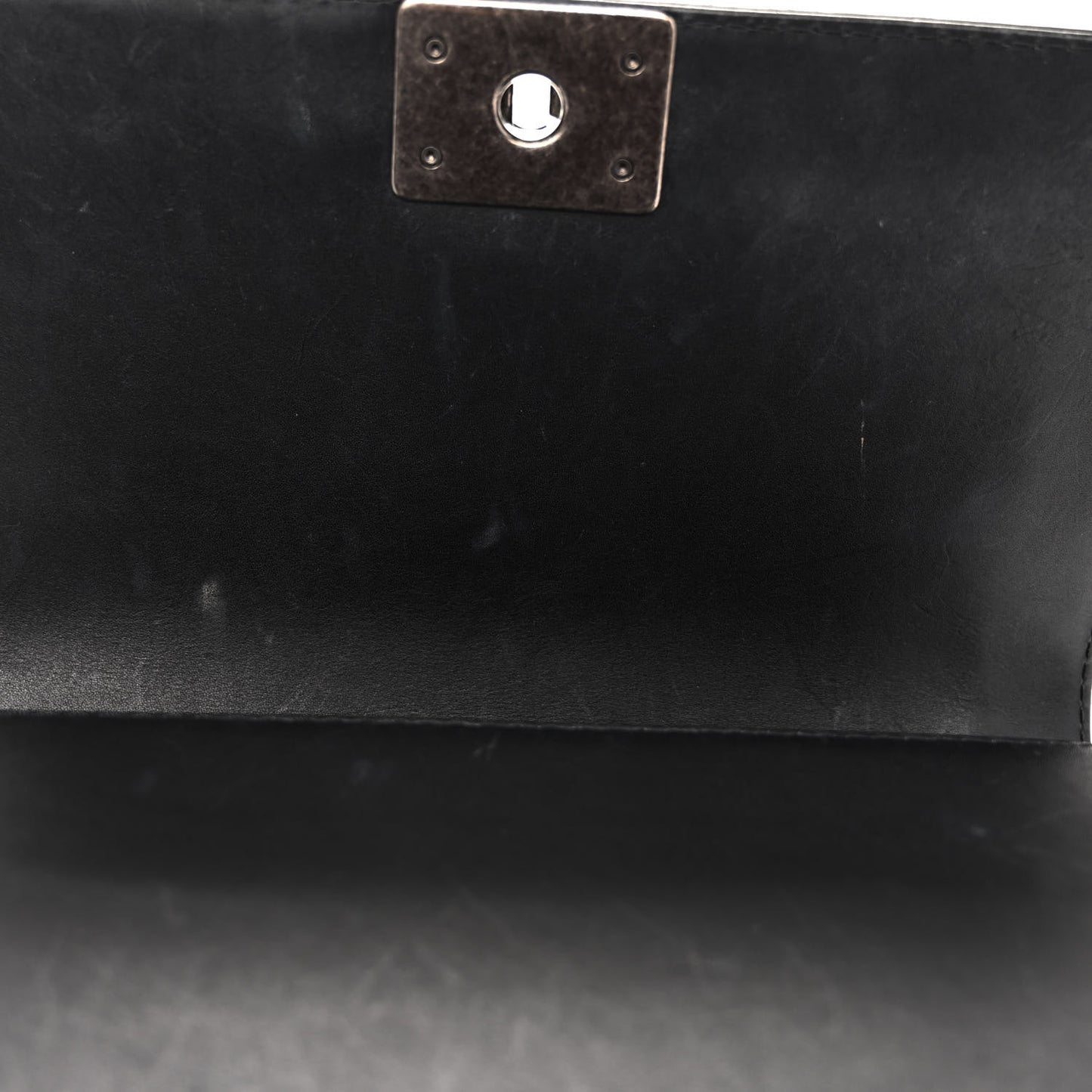 Calfskin Stitched Medium Boy Flap Black