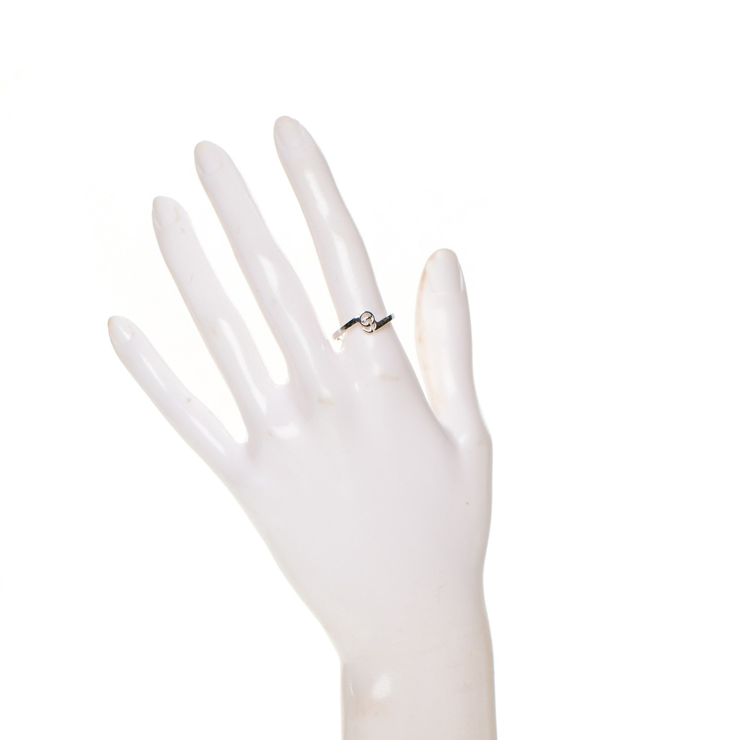 Gucci 18K White Gold Running G Ring 7.5 2 of 6