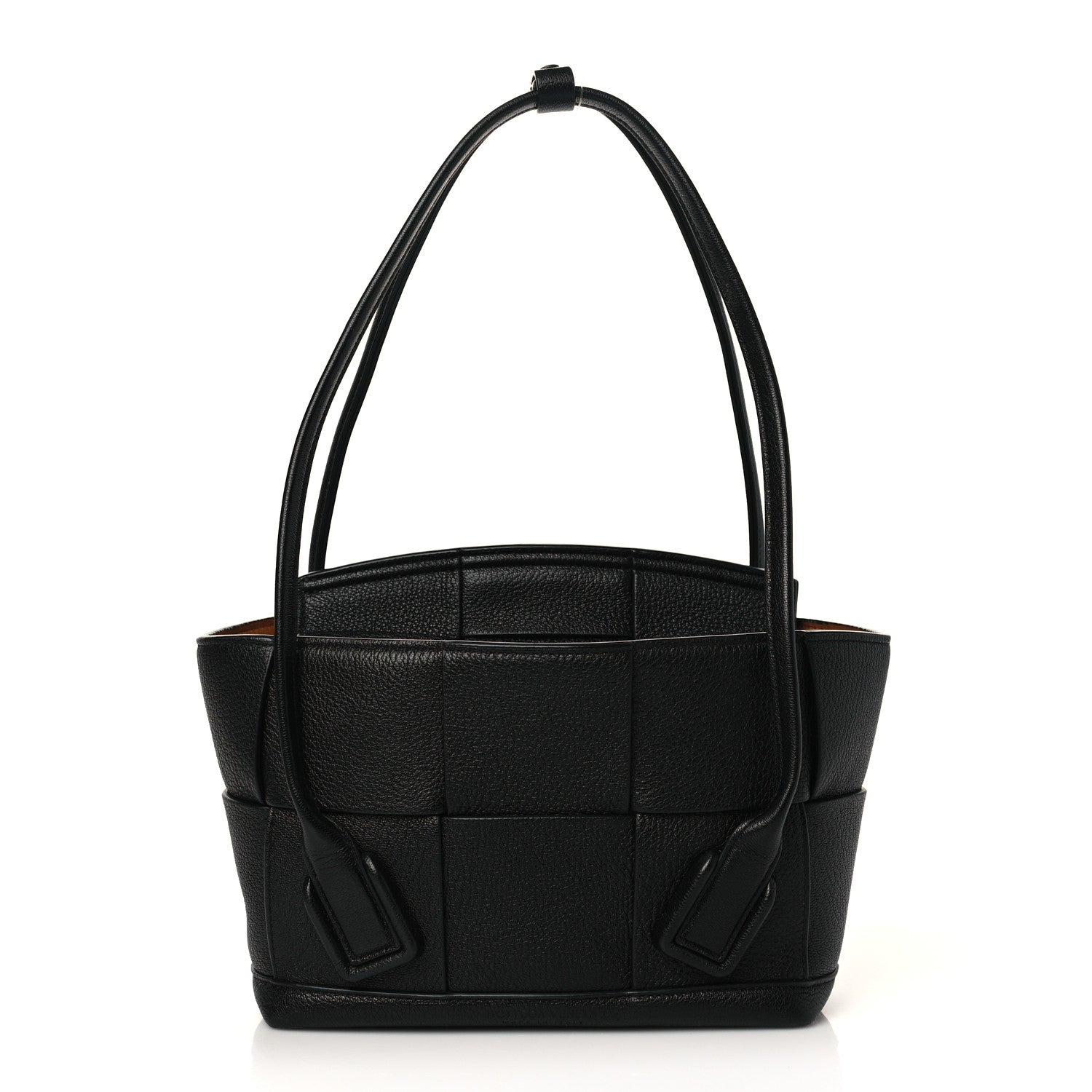 Bottega Veneta Grained Calfskin Maxi Intrecciato Medium Arco Black 1 of 9