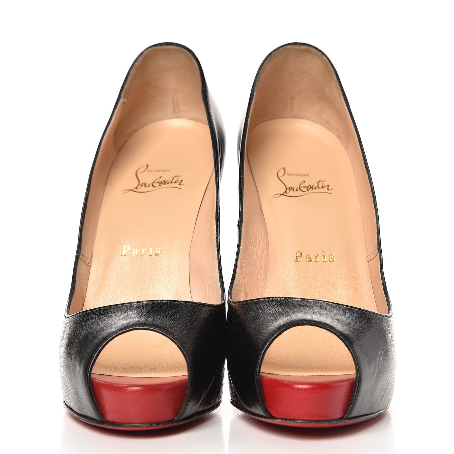 Christian Louboutin Kid Very Prive 120 Pumps 38 Black Red 3 of 9