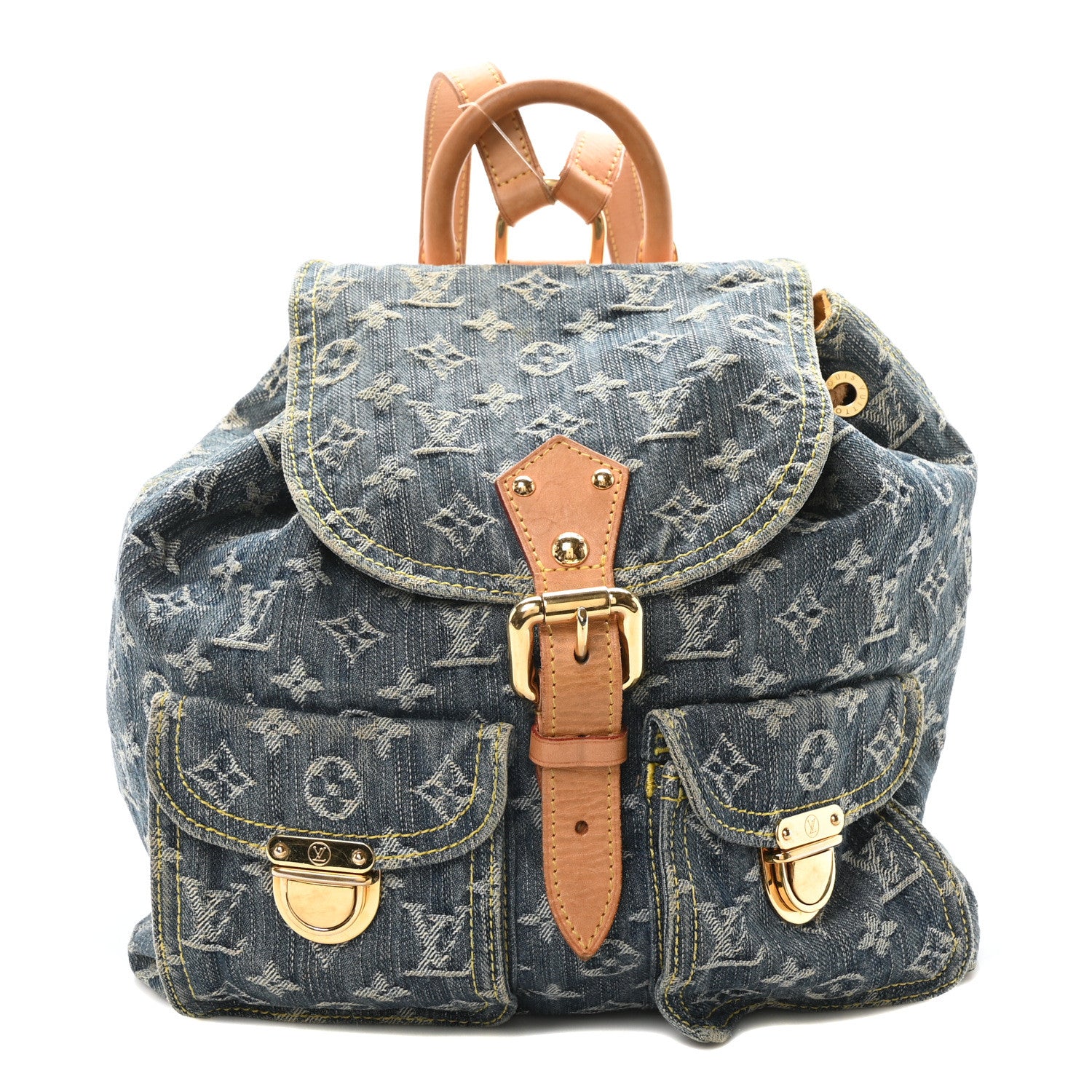 Louis Vuitton Denim Sac a Dos Backpack GM Blue 1 of 9
