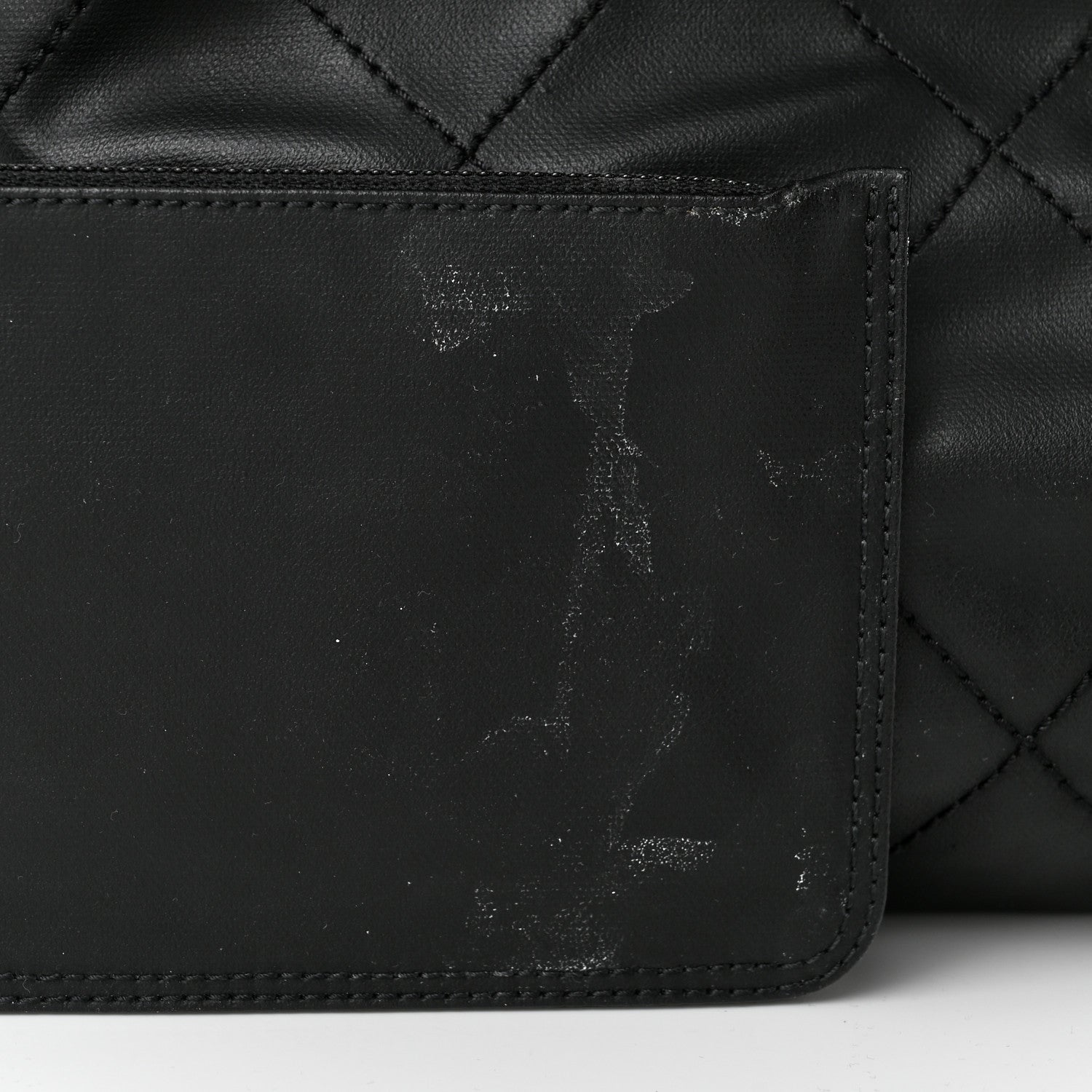 Chanel Coated Canvas Quilted Large Paris Biarritz Tote Black 12 of 13