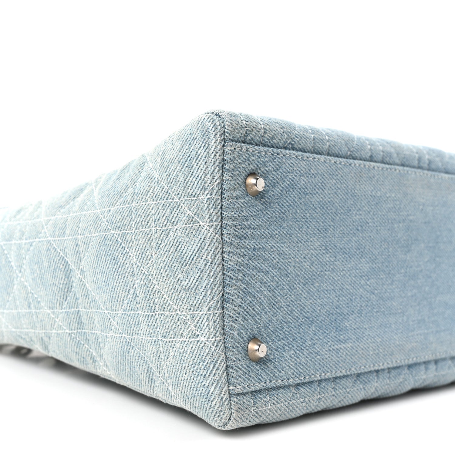 Christian Dior Denim Cannage Medium Lady Dior Light Blue 9 of 10