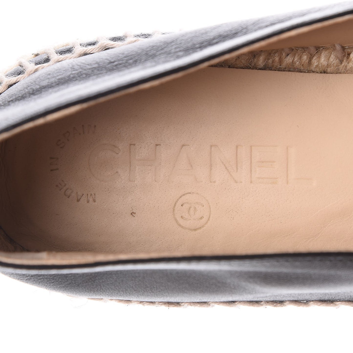 Lambskin CC Cap Toe Espadrilles 39 Black