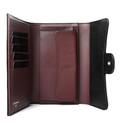 Chanel Caviar Quilted Large Flap Wallet Black 4 of 4