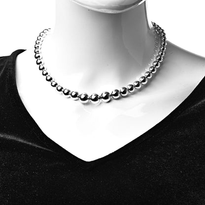 Tiffany Sterling Silver HardWear Graduated Ball Necklace 2 of 5