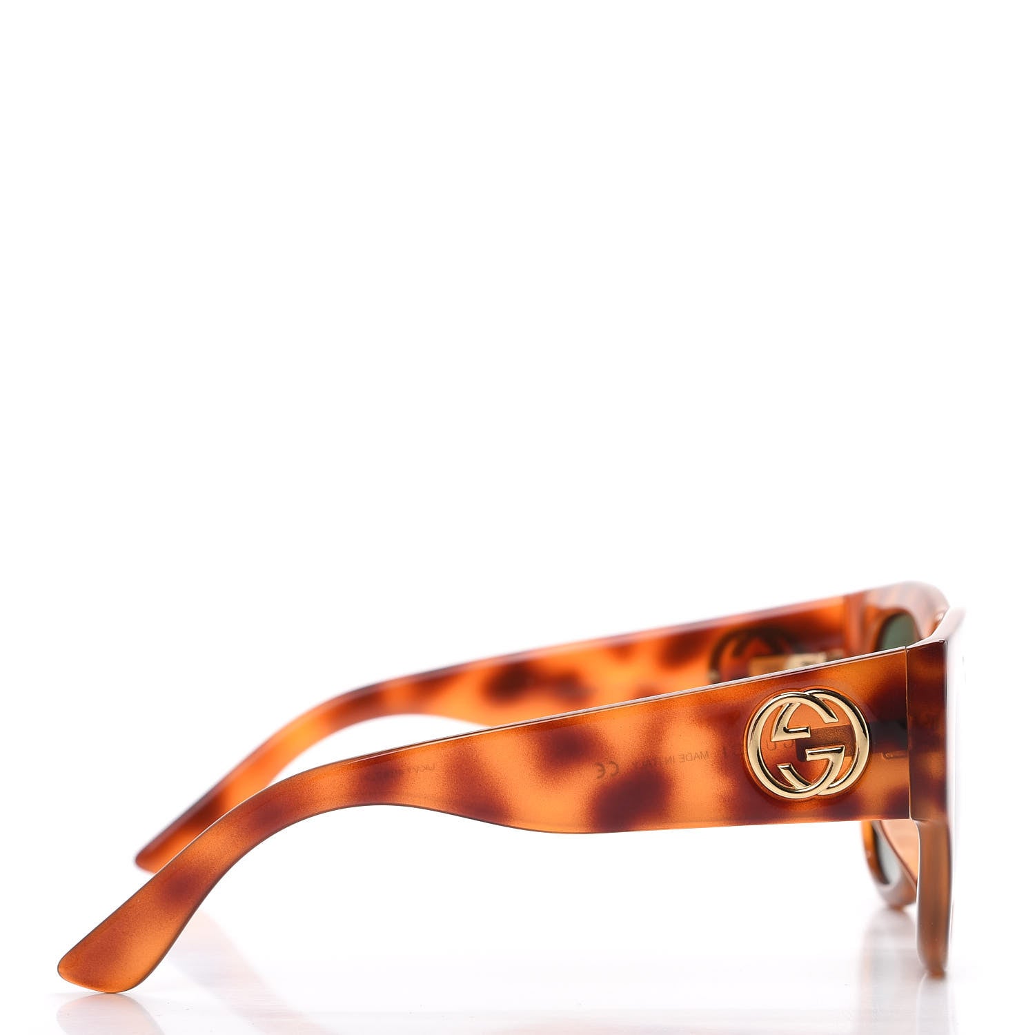 Gucci Acetate Square Frame Sunglasses GG0142SA Tortoise 3 of 8