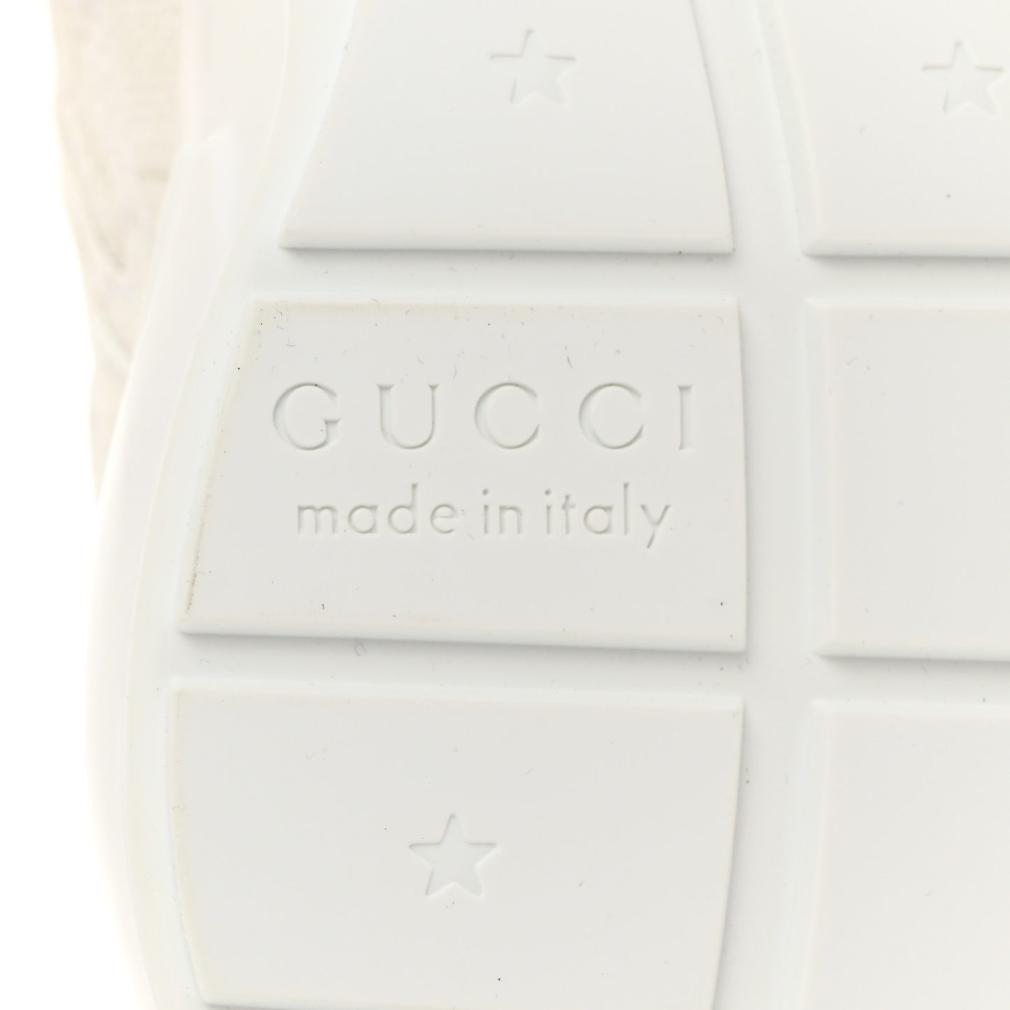 GG Supreme Monogram Womens Rhyton Sneakers 36.5 White