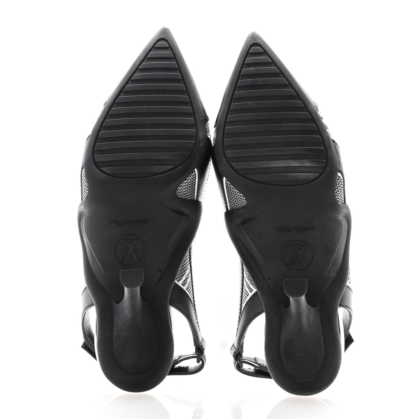 Calfskin Sequin Archlight Slingback Pumps 35 Black