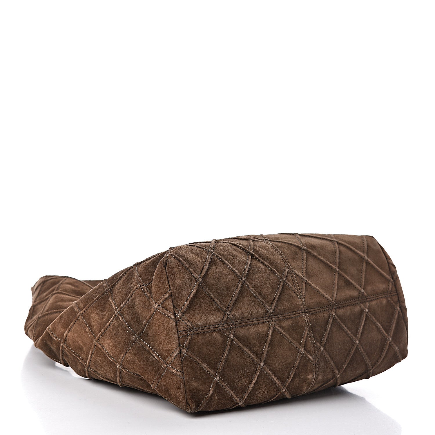 Chanel Suede Stitched Hobo Brown 4 of 11