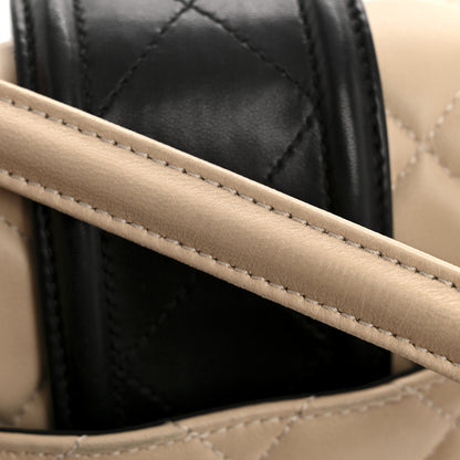 Chanel Lambskin Quilted Medium Elegant CC Flap Beige Black 12 of 13