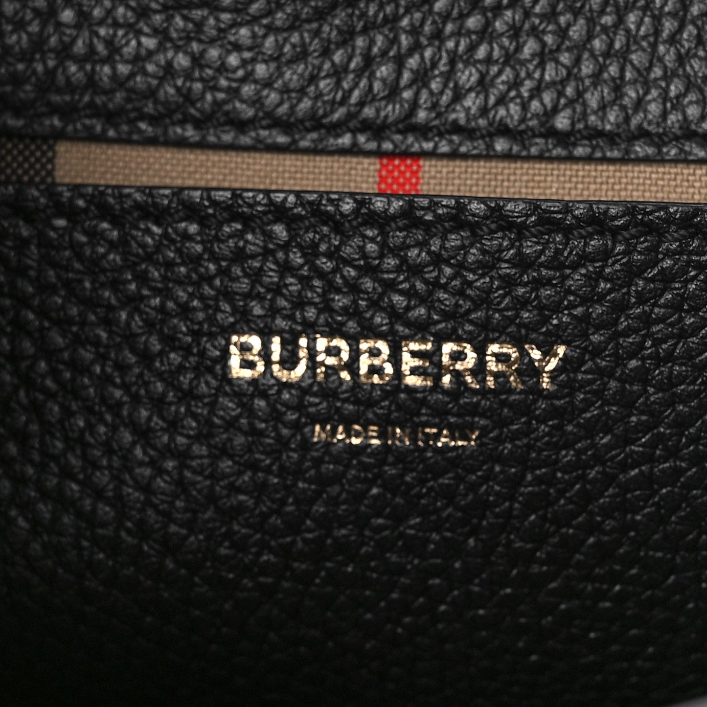 Grainy Calfskin Vintage Check Note Crossbody Bag Black