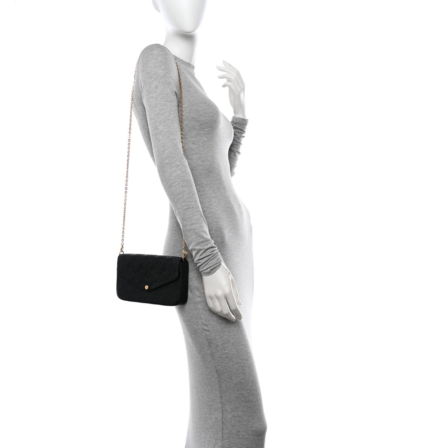 Empreinte Pochette Felicie Chain Wallet Black