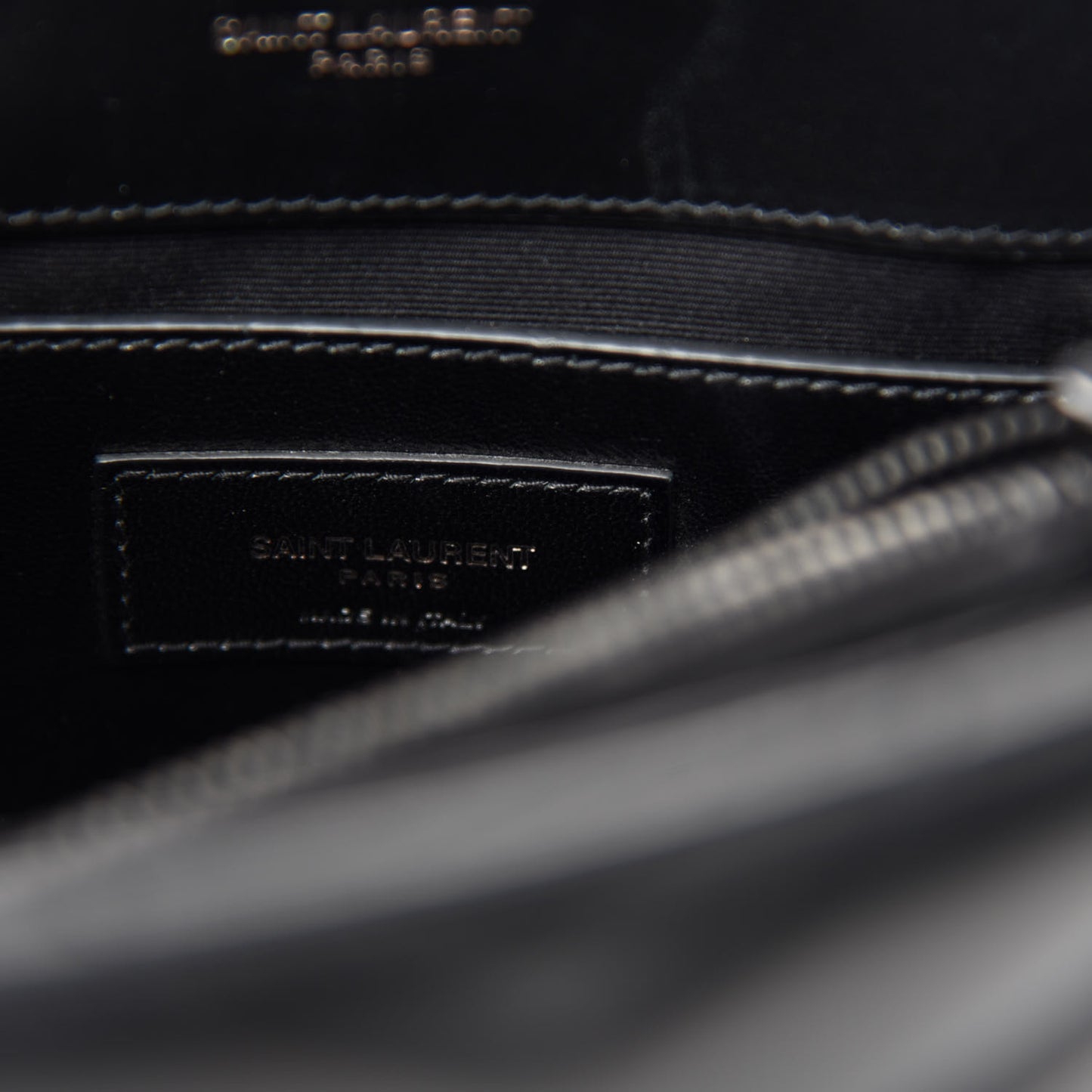 Calfskin Y Quilted Monogram Small Loulou Chain Satchel Black