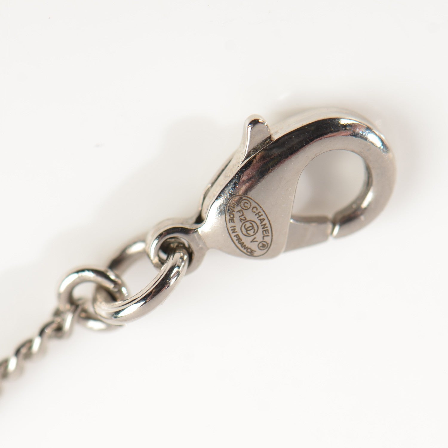 Chanel Crystal Timeless CC Necklace Silver 6 of 6