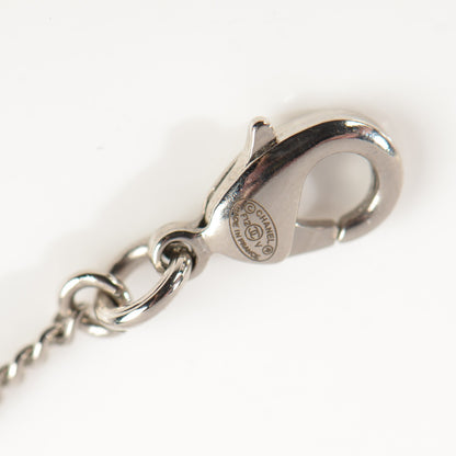 Chanel Crystal Timeless CC Necklace Silver 6 of 6