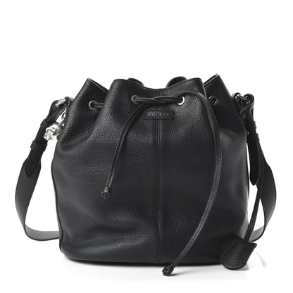 Alexander McQueen Calfskin Padlock Skull Bucket Bag Black 1 of 11