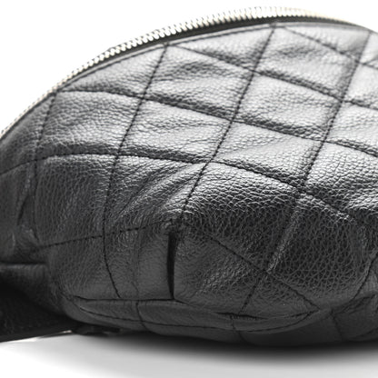 Chanel Grained Calfskin Quilted Waist Belt Bag Black 9 of 11