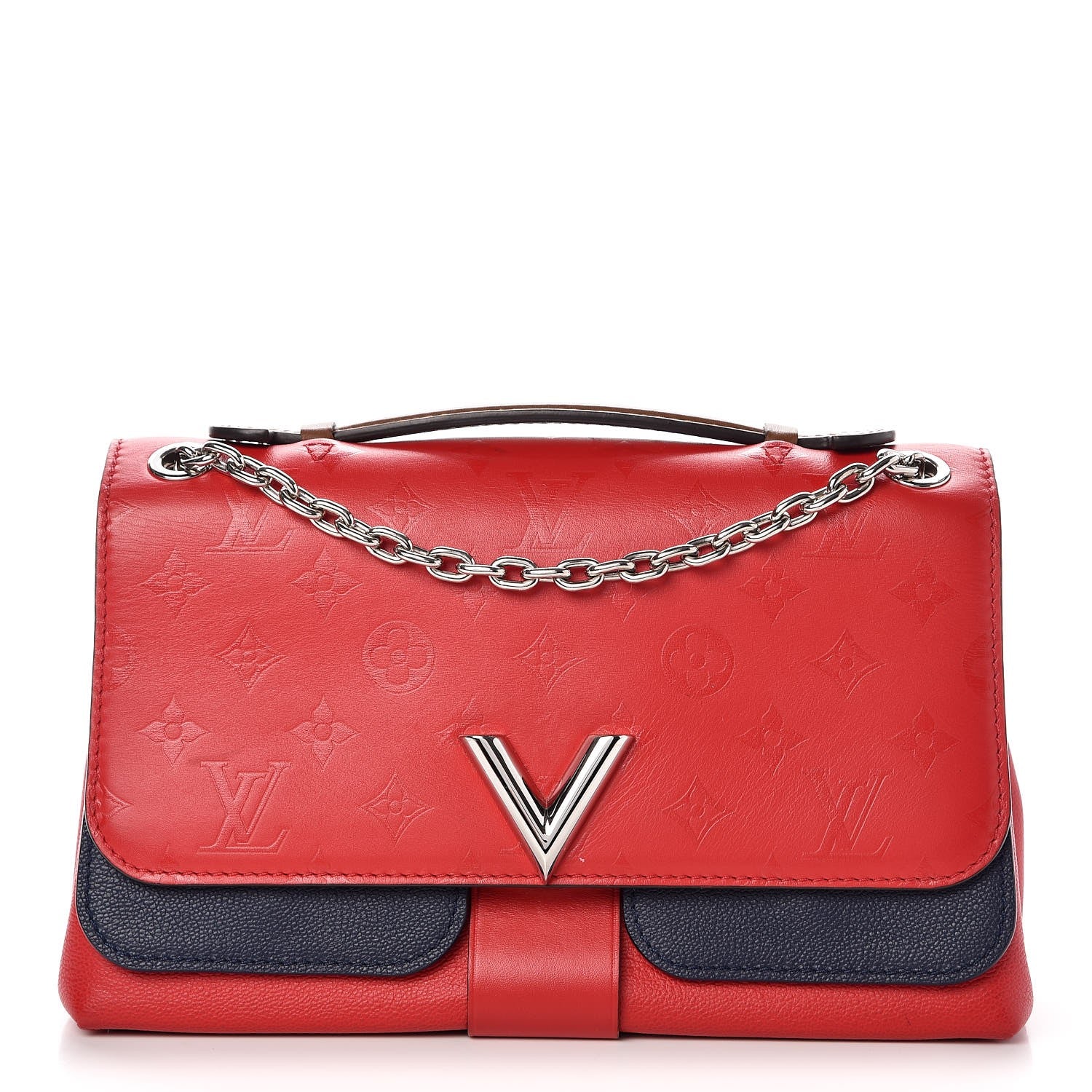 Louis Vuitton Monogram Cuir Plume Ecume Very Chain Bag Rouge Rubis 1 of 10
