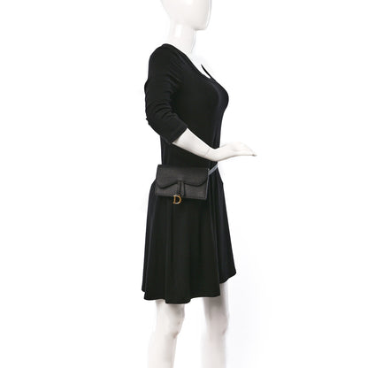 Christian Dior Grained Calfskin Saddle Belt Bag Black 2 of 9