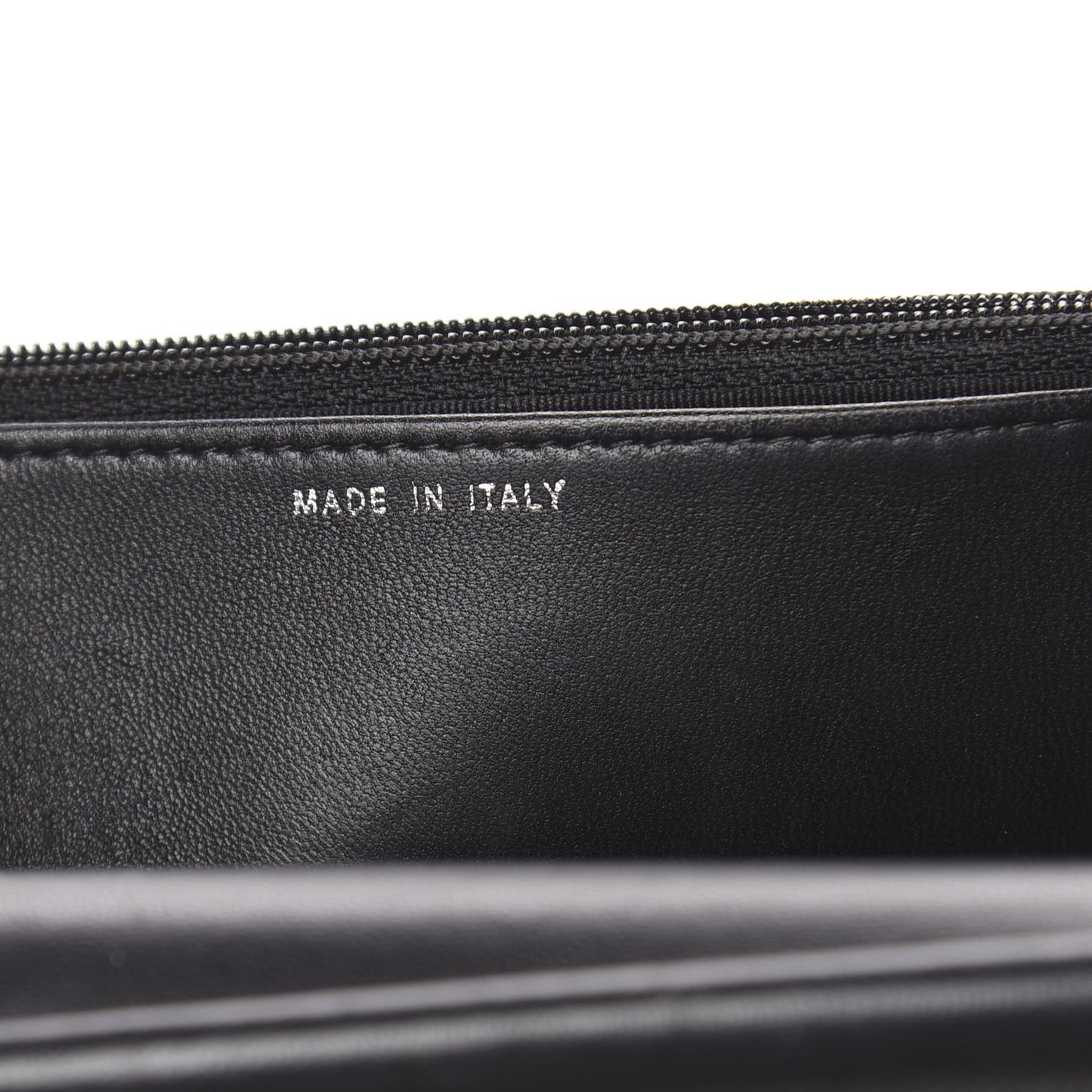 Lambskin Chevron Quilted Wallet On Chain WOC So Black
