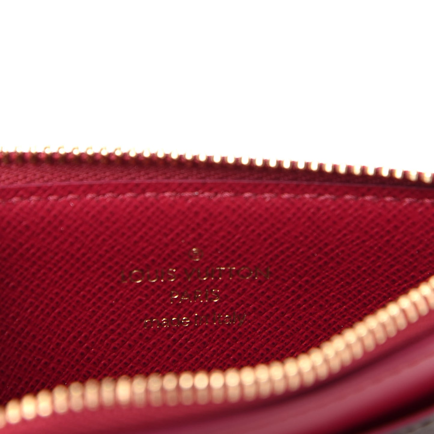 Monogram Zipped Card Holder Fuchsia