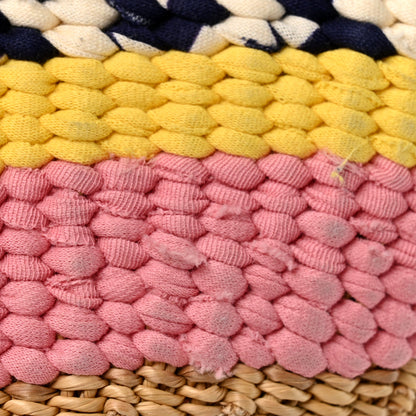 Loewe Raffia Anagram Paulas Ibiza Small Basket Tote Bag Natural Pink Tulip 12 of 12