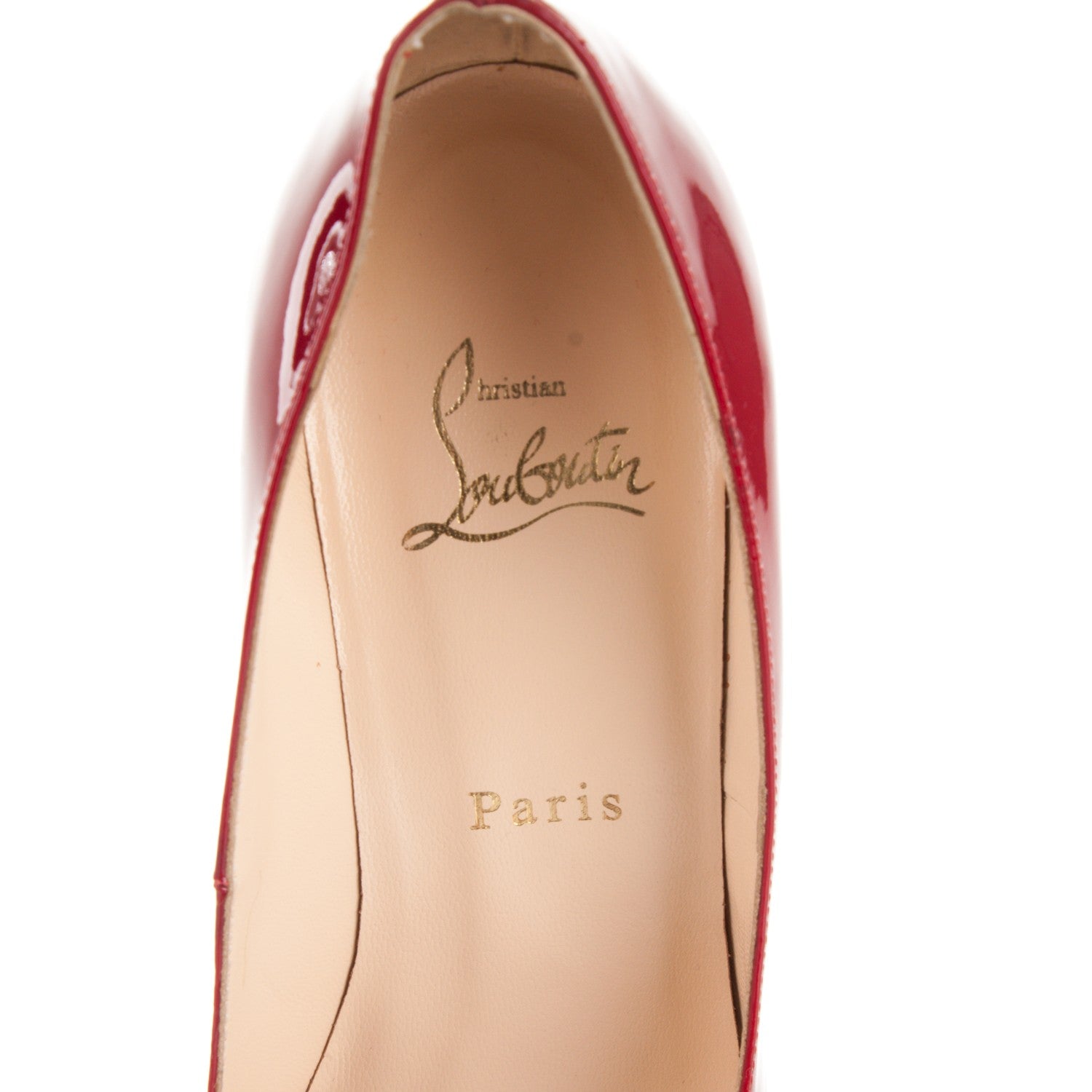 Christian Louboutin Patent Simple 100 Pumps 38.5 Red 7 of 8
