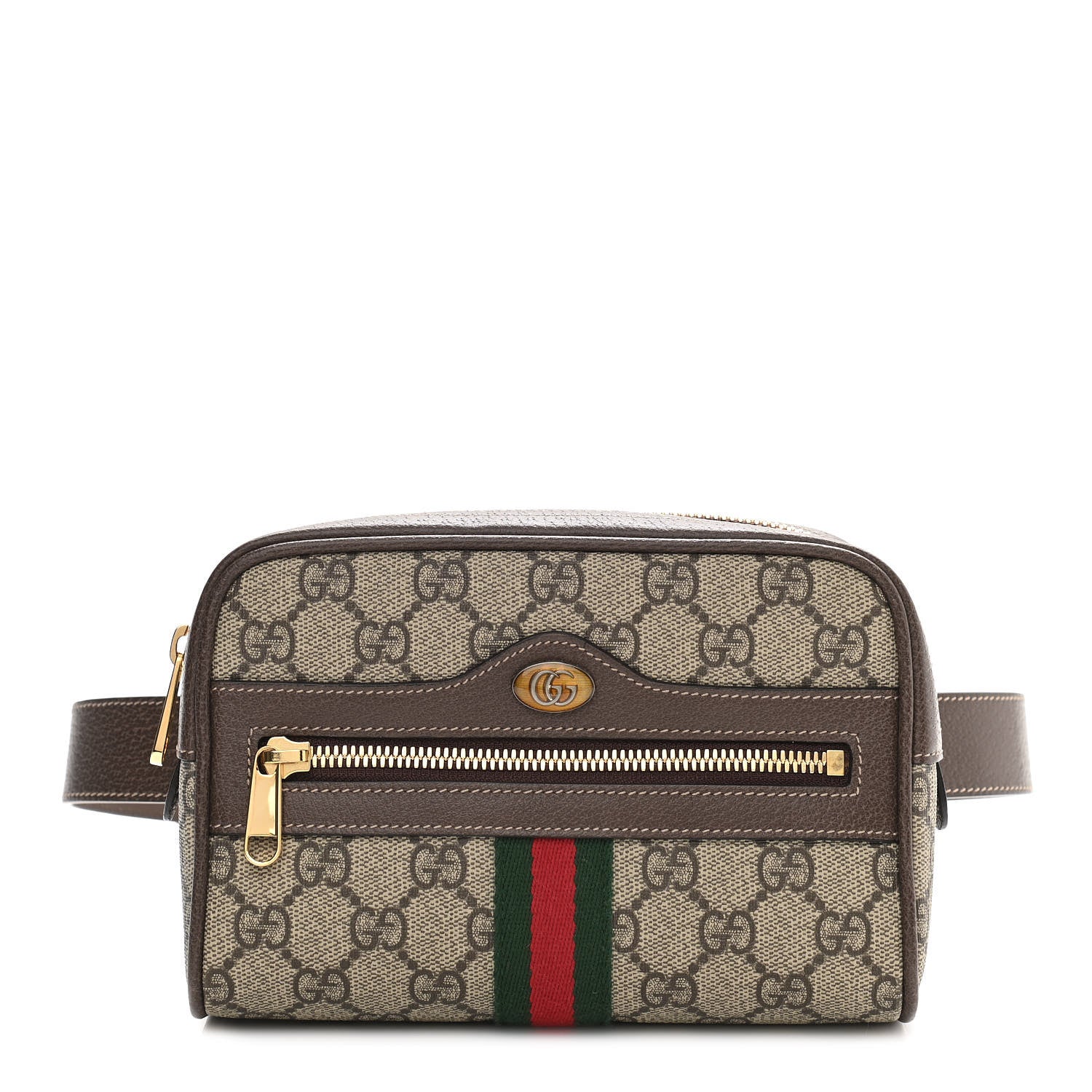 Gucci GG Supreme Monogram Web Small Ophidia Belt Bag 75 30 Dark Brown 1 of 10