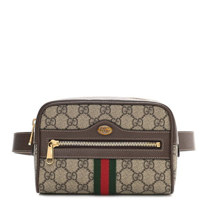 Gucci GG Supreme Monogram Web Small Ophidia Belt Bag 75 30 Dark Brown 1 of 10