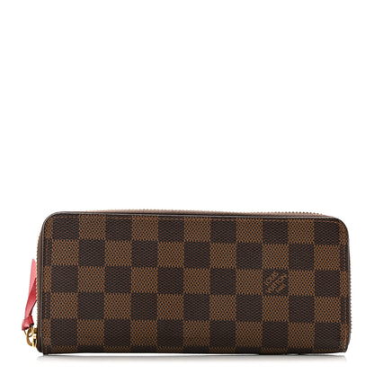Louis Vuitton Damier Ebene Clemence Wallet Cherry 1 of 10