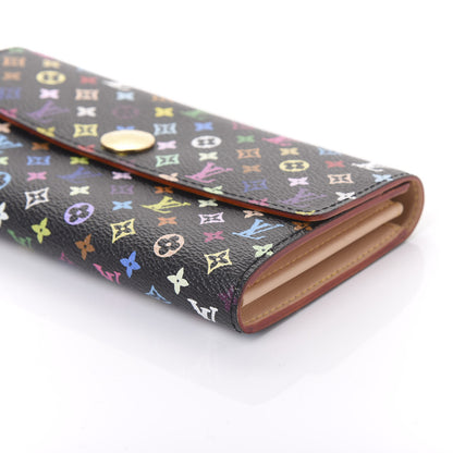 Louis Vuitton Monogram Multicolor Sarah Wallet Black 7 of 9