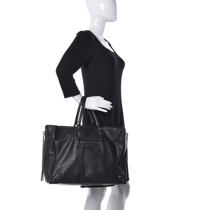 Balenciaga Supple Calfskin Papier A4 Zip Around Tote Black 2 of 24