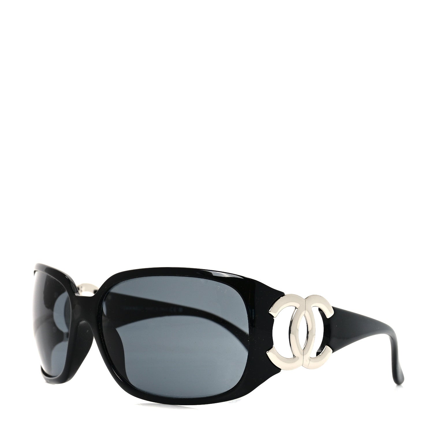 Chanel Acetate CC Sunglasses 6014 Black 1 of 7