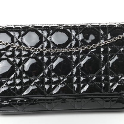 Christian Dior Patent Cannage Wallet on Chain Pouch Black 6 of 8