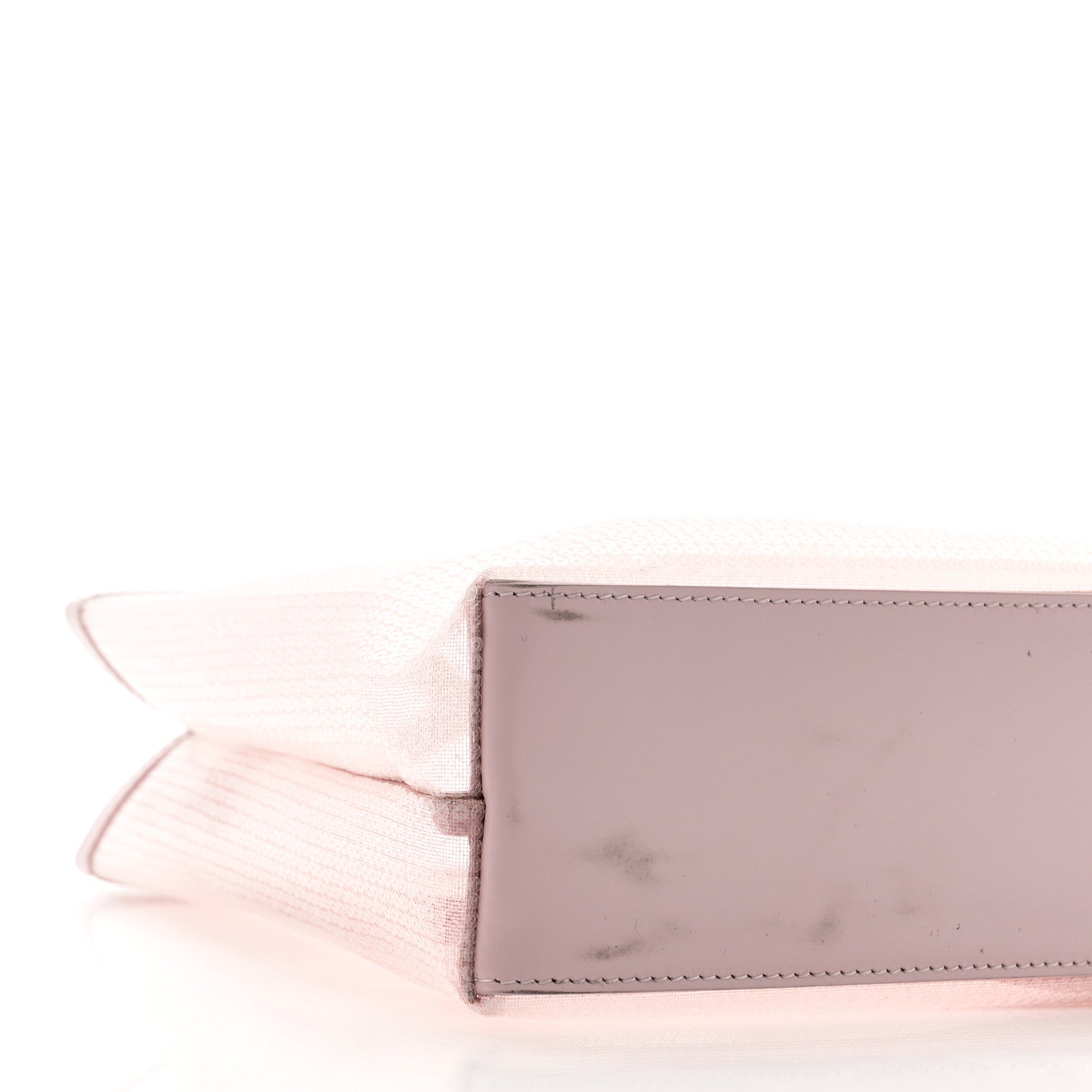 Prada Sequin Mesh Small Tote Bag Pink 9 of 10