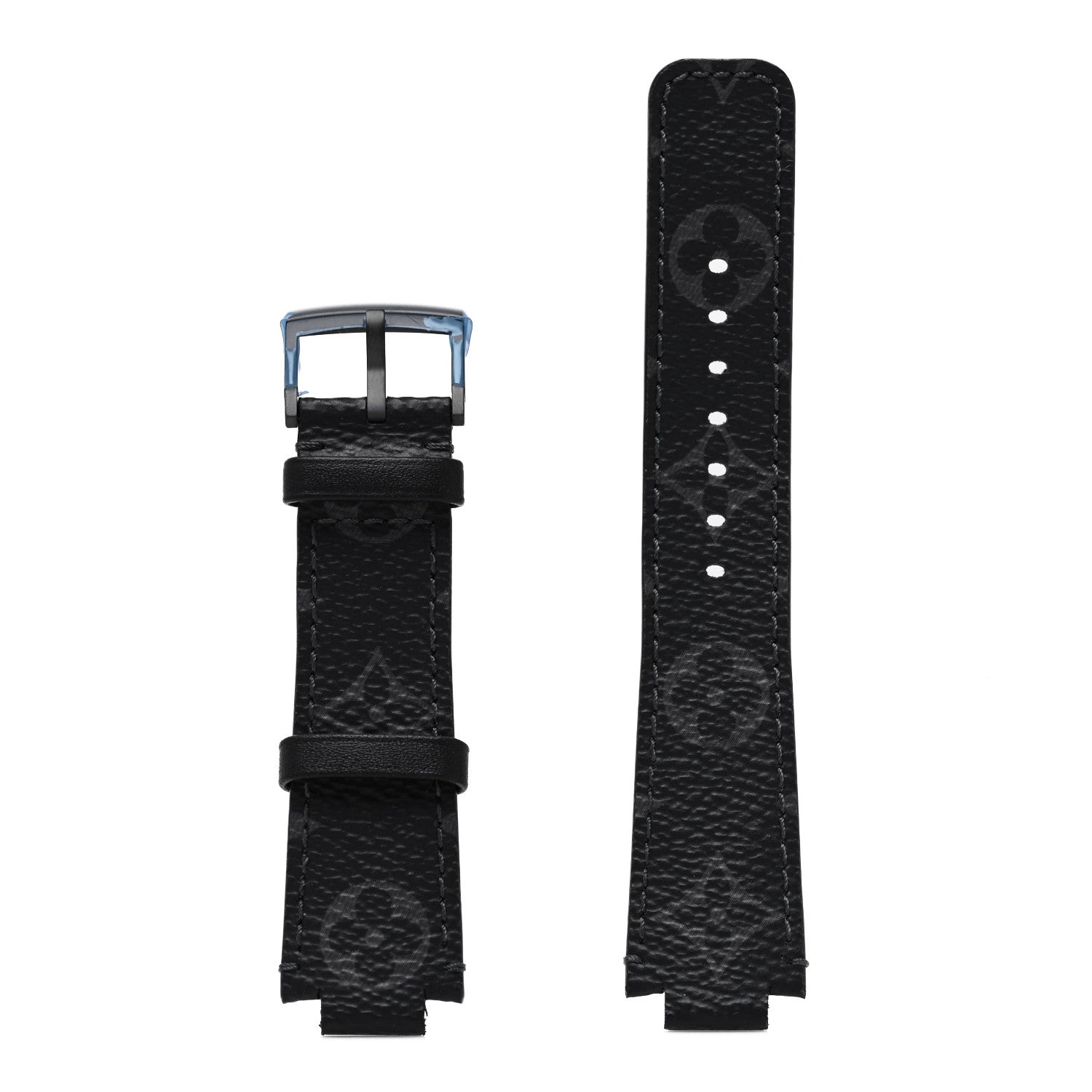 Louis Vuitton Stainless Steel Rubber 39mm Tambour Slim Rainbow Quartz Watch Black 5 of 5